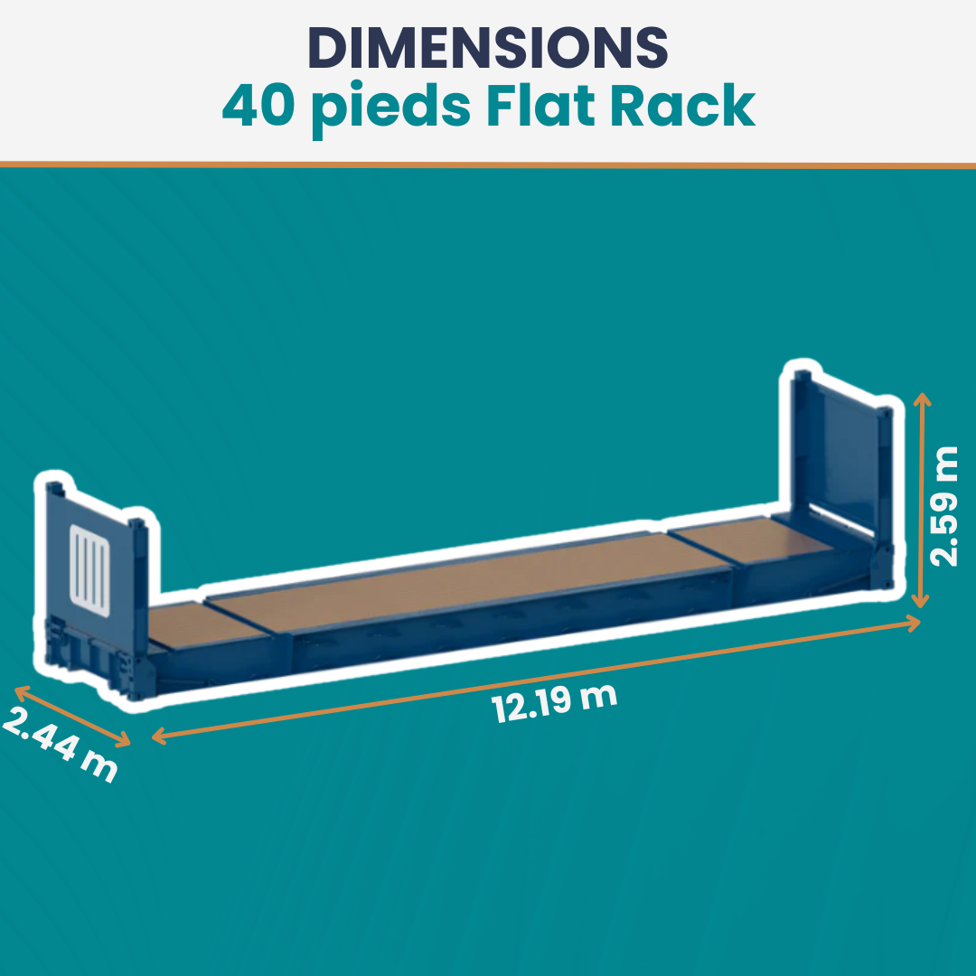 Novo contentor flat rack de 40 pés Novo